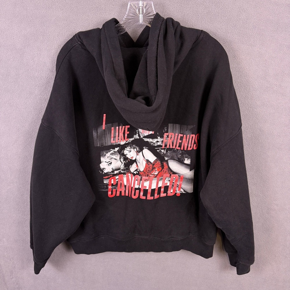 Taylor Swift Hoodie L Black The Life Of A Showgirl I Like My Friends Cancelled